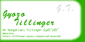gyozo tillinger business card